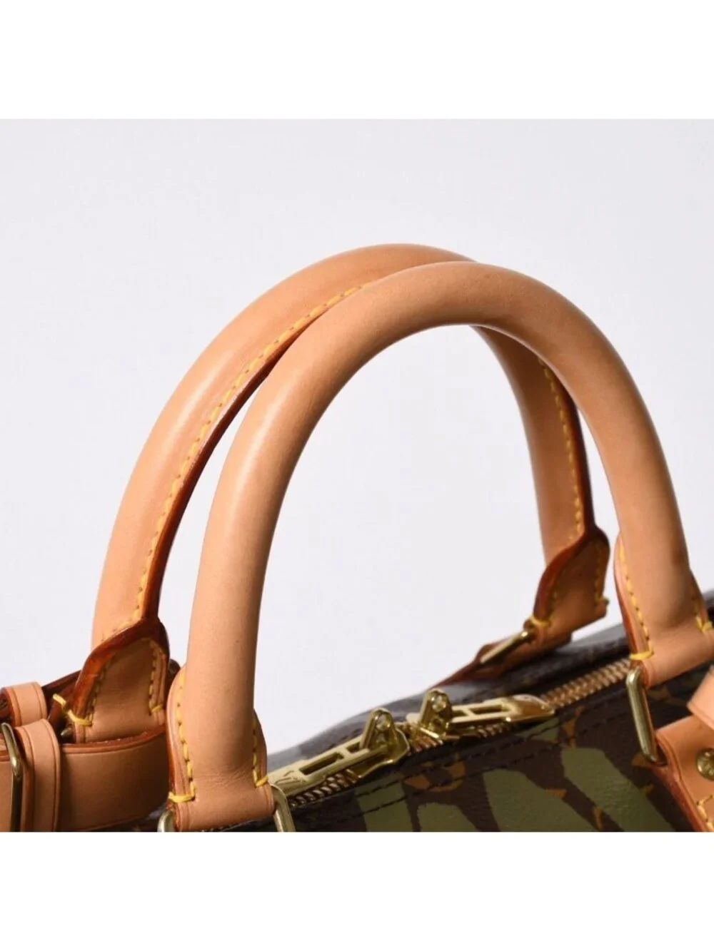 Louis Vuitton Monogram Graffiti Keepall 50 Brown Khaki Gold